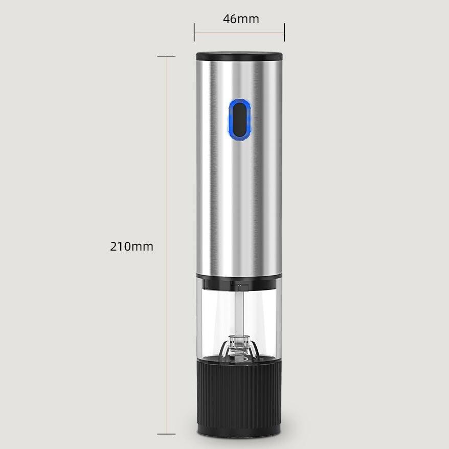 Moedor Elétrico de Sal e Pimenta Automático Recarregável Moedor de Pimenta Saleiros Grossura Ajustável Eletrodomésticos de Cozinha