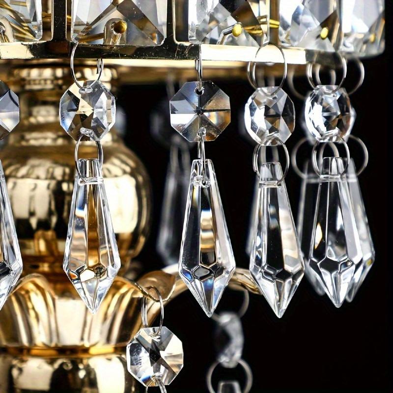 10/20pcs Sparkling Crystal Ice Cone Prism Pendants, 38mm - Ideal for DIY Chandelier & Curtain Accents, Glass Material, Perfect for Wedding Decorations