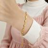 European and American stainless steel plating18K Gold Heart-Shaped Necklace for Women, Fashionable Sweet Love Bracelet, Light Luxury Set