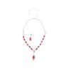 Luxe Rhinestone Flower Tassel Earrings and Necklace Set for Women – High-End Clavicle Chain Accessory