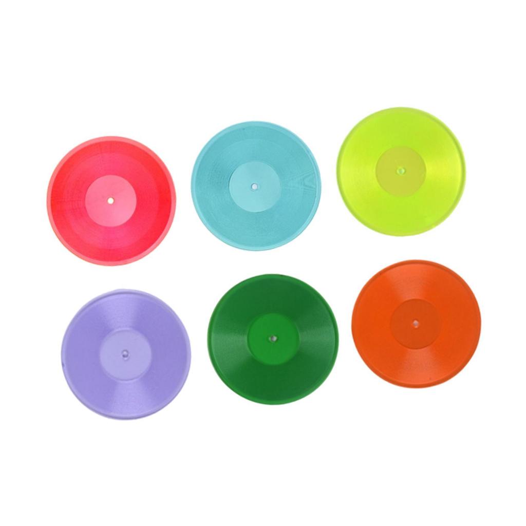 6x 1/6 Miniature Vinyl Records Model Music Accessories Toy Photo Prop Tiny Music Room Furniture Model Decoration for Bedroom