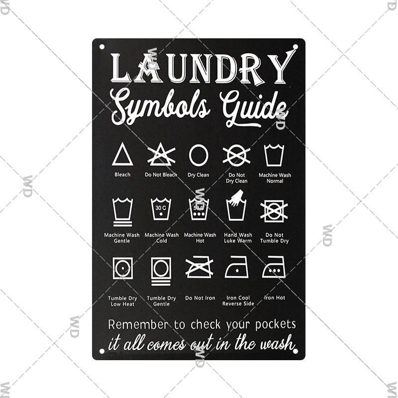 Laundry Vintage Tin Sign Funny Metal Plaque Pin Up Girl Retro Plate Wall Art Painting for Home Room Washroom Posters Decor