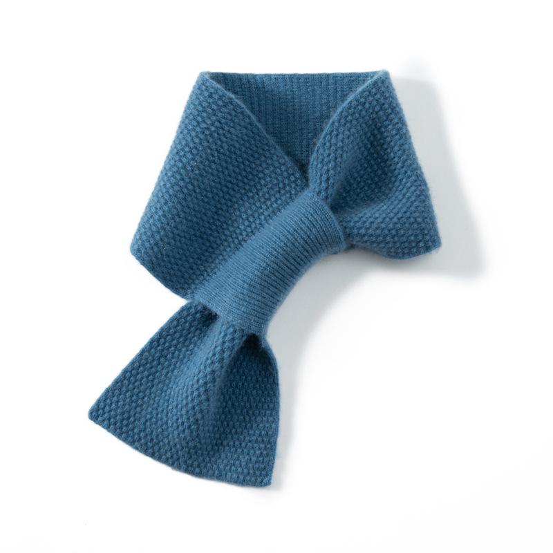 

Unisex Cashmere Knit Scarf: Warm, Thick, Solid Color, Versatile, Cross Neck Warmer for Autumn and Winter.