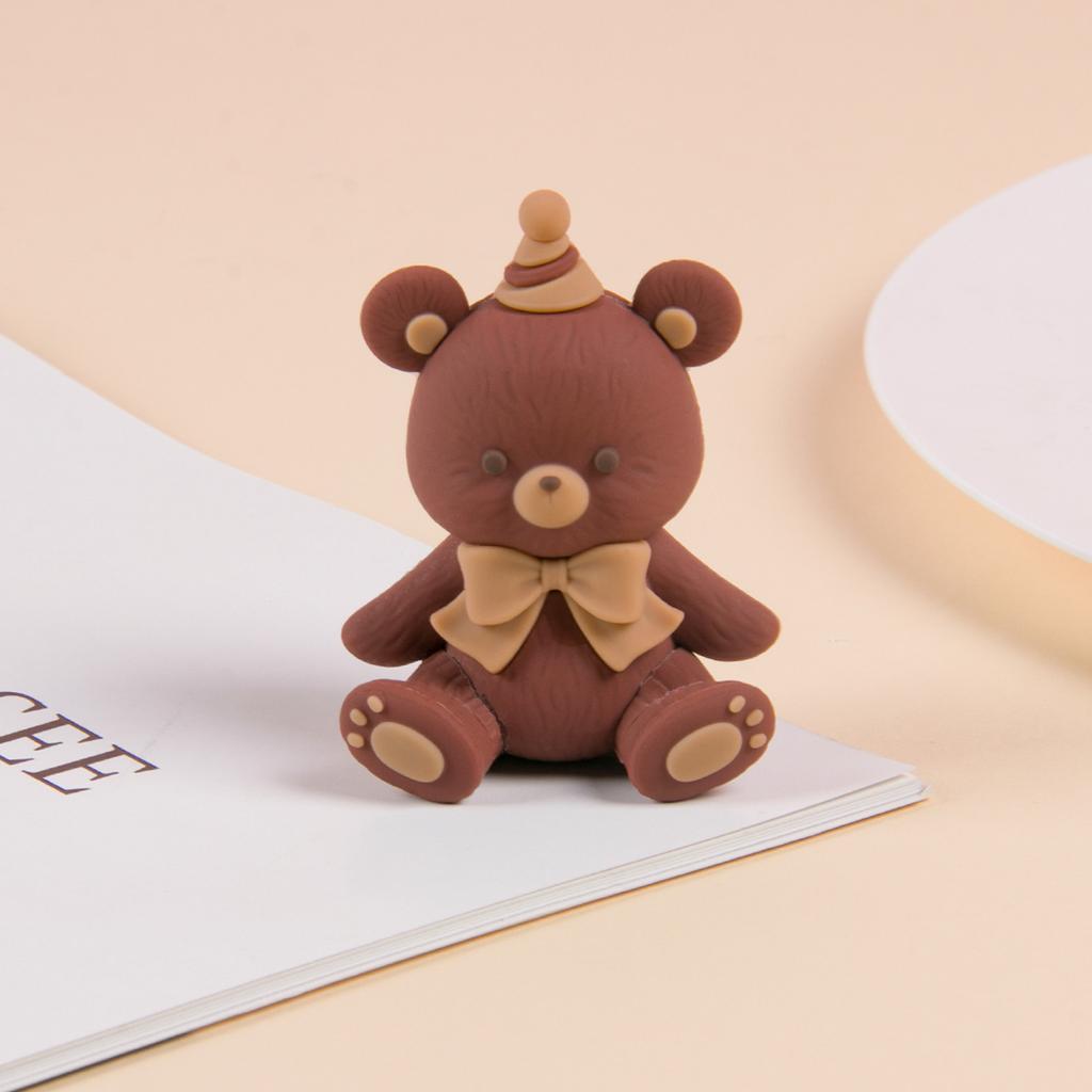 Růžový Modrý Medvídek Topper na Dort Medvídek Panenka Ozdoby Vkládací Dekorace Narozeninového Dortu pro Miminko Chlapec Dívka Oslava 1. Narozenin Odhalení Pohlaví