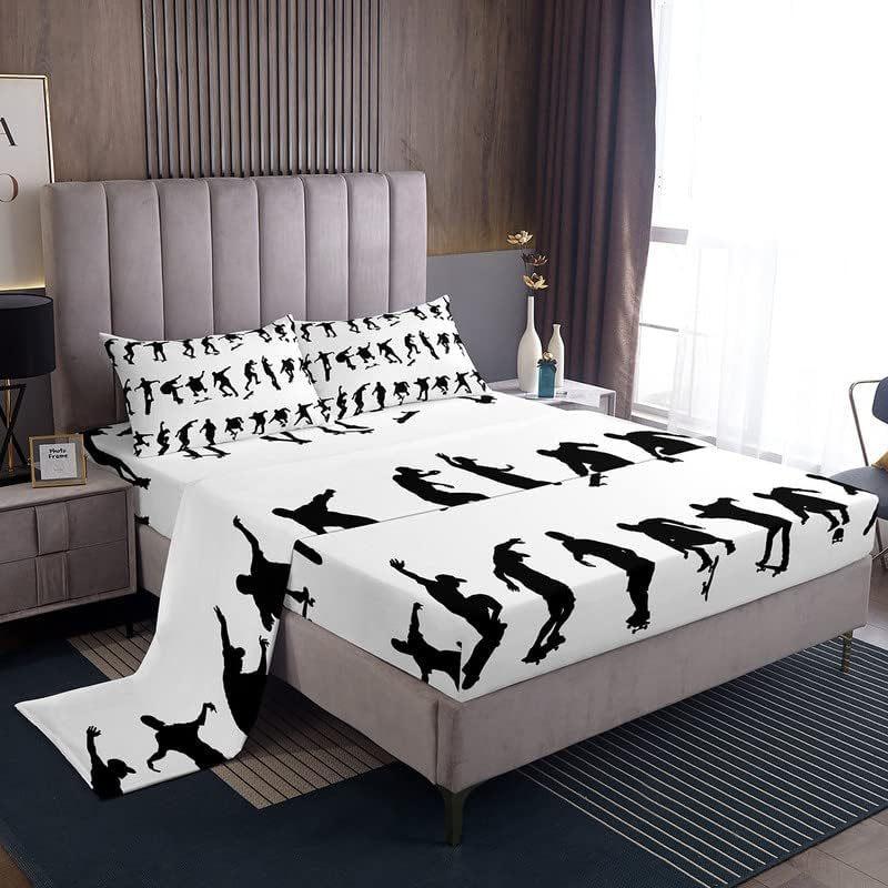 Wild Animal Camping Pattern Bed Hat Four-Piece Bedding Set Bedroom Dormitory Bedding Decoration