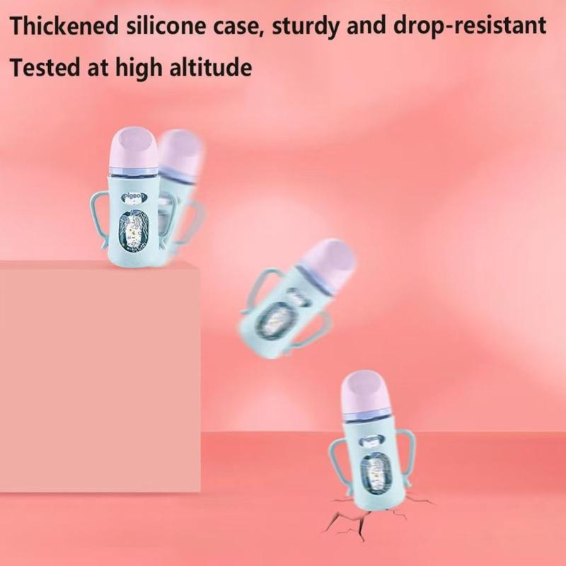 Food Grade Silicone Shockproof Protector for Beiqin Glass Feeding Bottles Anti Scratch Drop Protections 5Pcs Set