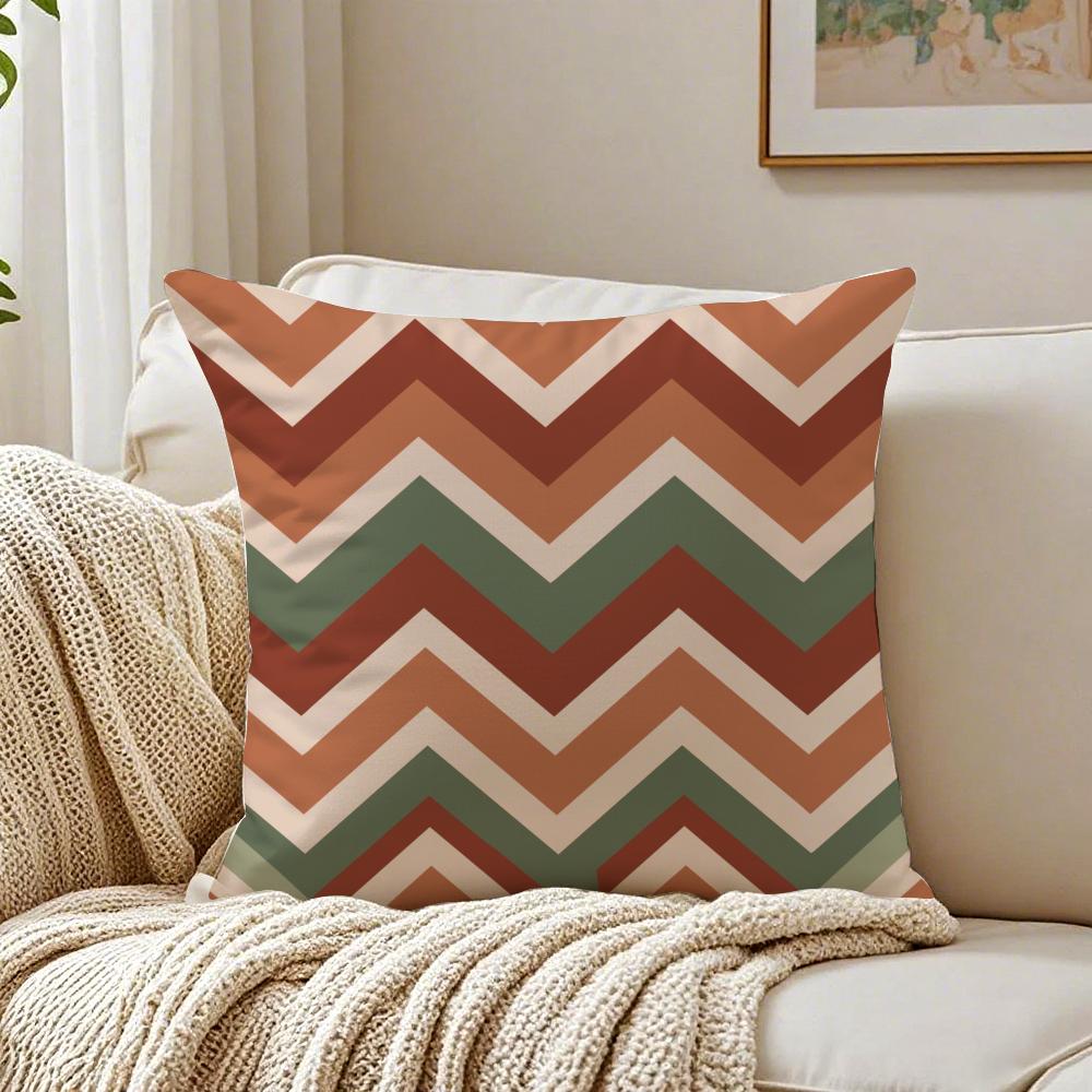 Calm Geometric Color Pillow Case Organic Short Plush Cushion Covers Breathable Washable WrinkleResistant