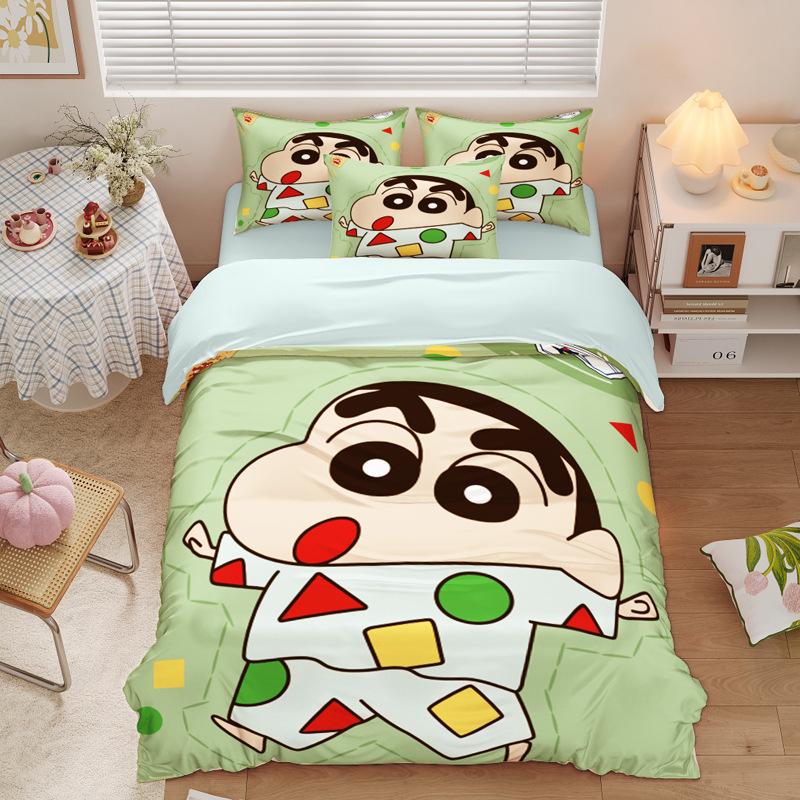New Style C-Crayon Shin-chan Bedding Sets Shin-chan Duvet Cover Bed Set Quilt Cover Pillowcase Kids Adult Size