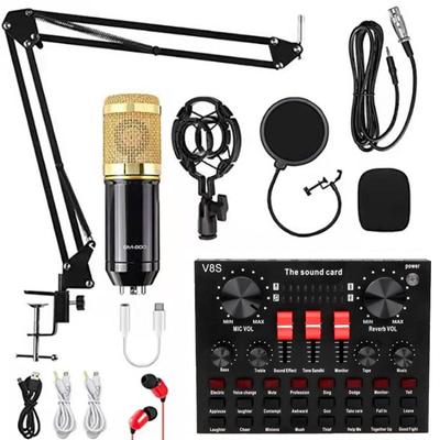BM800 Condenser Microphone V8S Sound Card Suit Mobile Phone Computer Live Broadcast Set Equipment