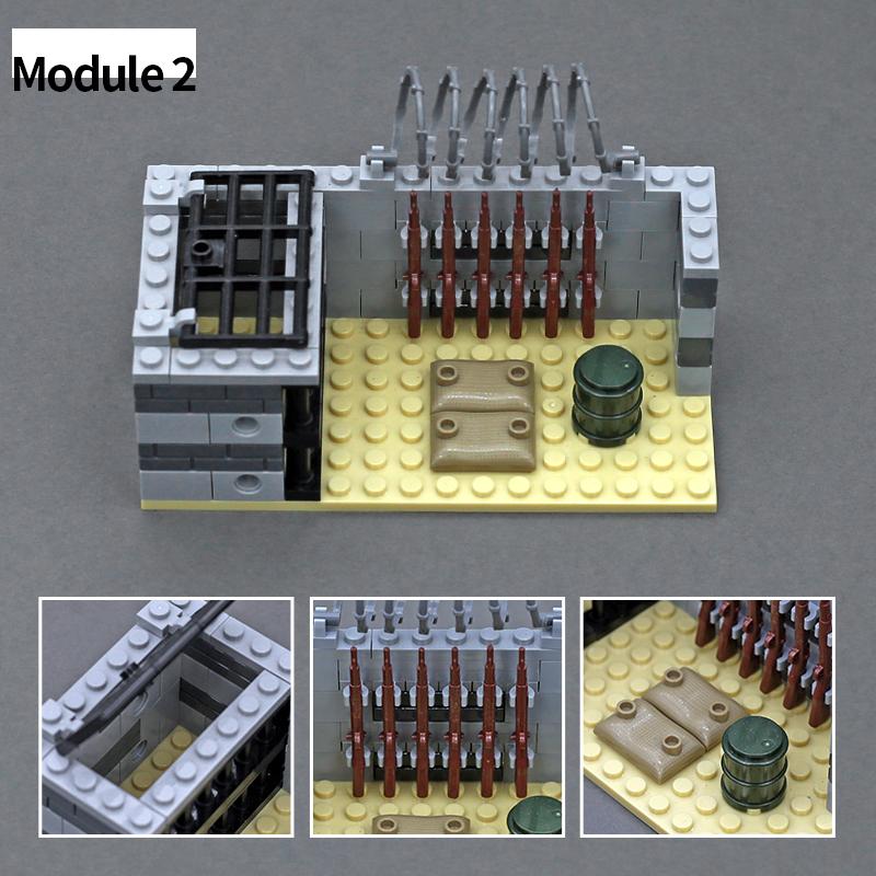 Military Trench Building Blocks Toys for Boys Gifts MOC Military Weapon Blocks Toy Set DIY Toy Compatible Military Bricks Parts