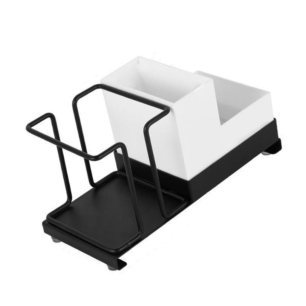 Disposable Cup Holder Prevent Slip Disposable Coffee Cup Dispenser with Tea Bag Box for Home Bar Counter