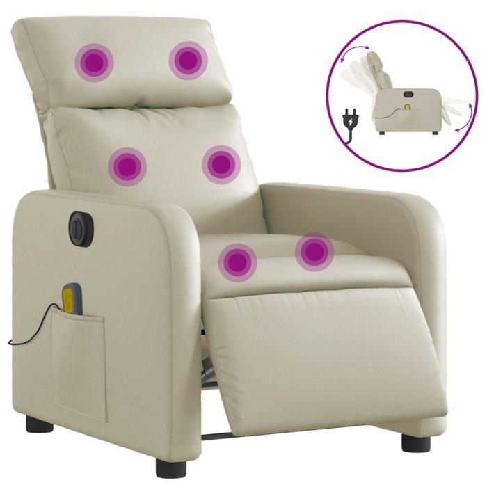 VidaXL Electric Reclining Massage Armchair, Relaxation Chair with Adjustable Backrest and Footrest, Salon Seat 3206743