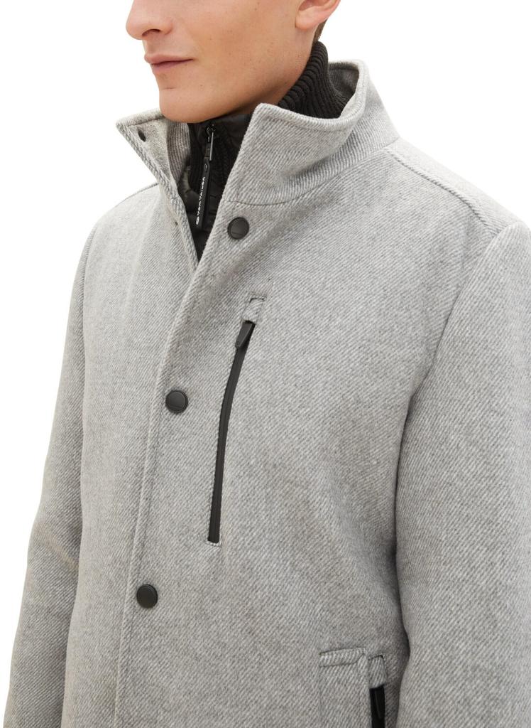 Coat Tom Tailor 2 In 1 Mantel (1037349) of Light Gray Wool Twill