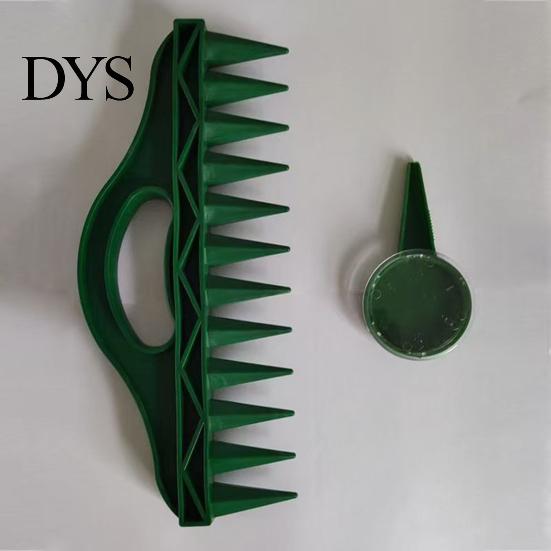 12 Hole Soil Puncher 12-Hole Row Seeder Tool with Ergonomic Handle for Precision Sowing & Digging, Manual Garden Spring Tilling Equipment Spacer