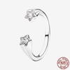 Princess Tiara 925 Silver Sparkling Butterfly Heart Rings For Women DIY Jewelry,Gift, Wedding