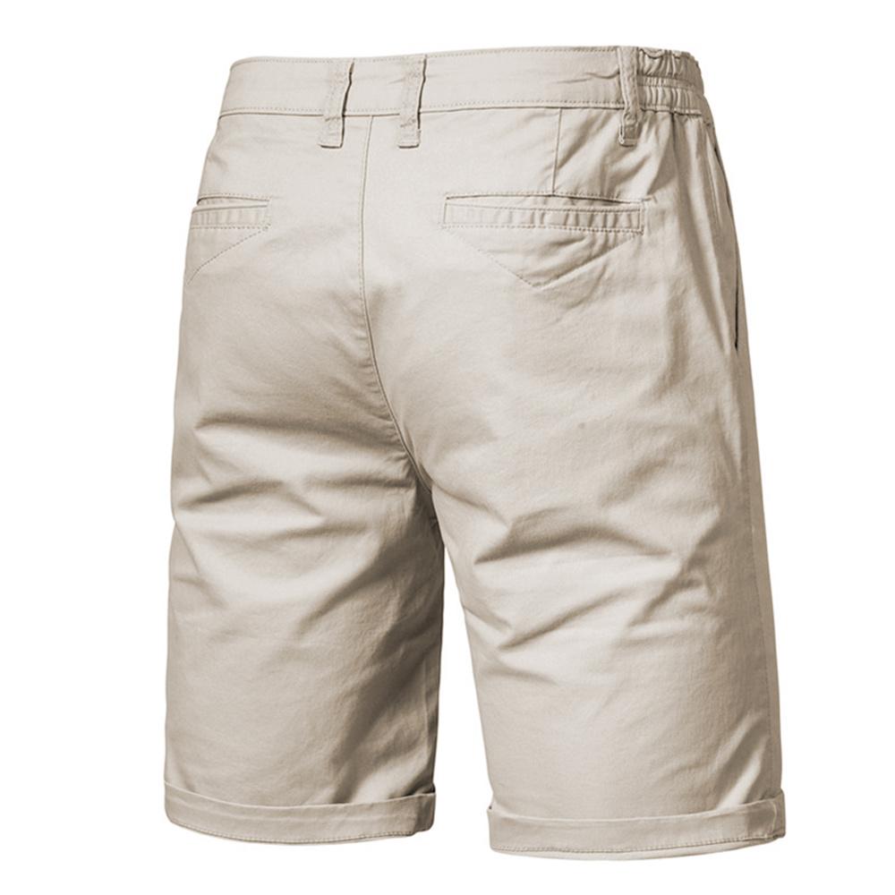 Summer Men's Solid Shorts Men Casual Business Social Elastic Waist Men Shorts Beach Shorts