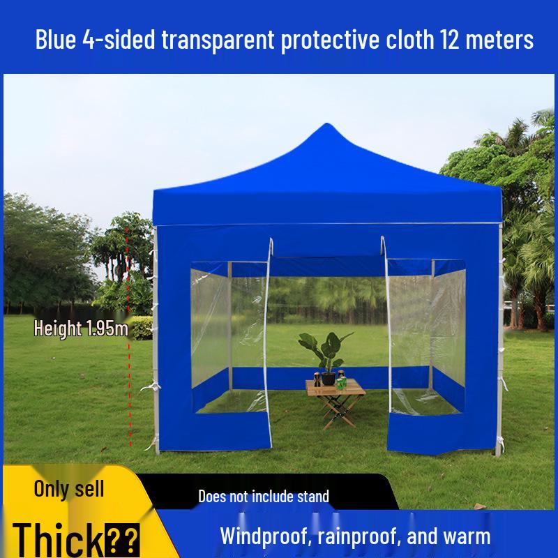 Transparent Tent Side Panel: Windproof & Waterproof Outdoor Canopy Enclosure with Thick Fabric and Durable Edging