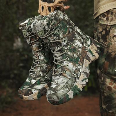 Herrenstiefel hohe Qualität rutschfest High Top Trainingsstiefel Übergröße 47 Sicherheitsschuhe Herren Outdoor Dschungel Jagd Camouflage Stiefel