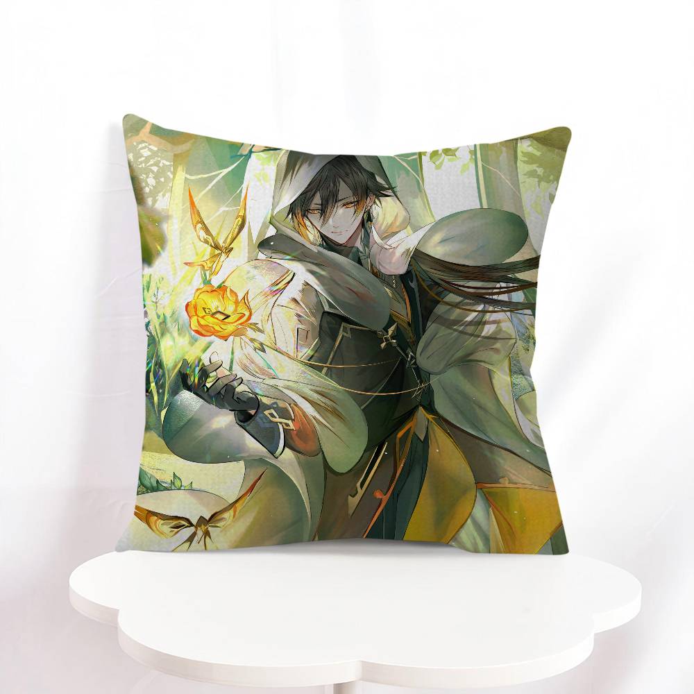 

Zhongli Cartoon Office Cushion Pillowcase Car Cushion Cover45X45CM Lumbar Pillowcase Sofa Pillowcover 16x16Inch