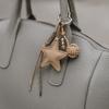 Woven Rope Leather Star Keychain Hanging Star and Ball Pendant  Small Gifts