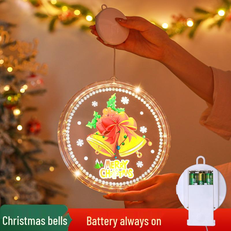 Battery-Operated LED Christmas Luminous Letter String Lights with Suction Cups