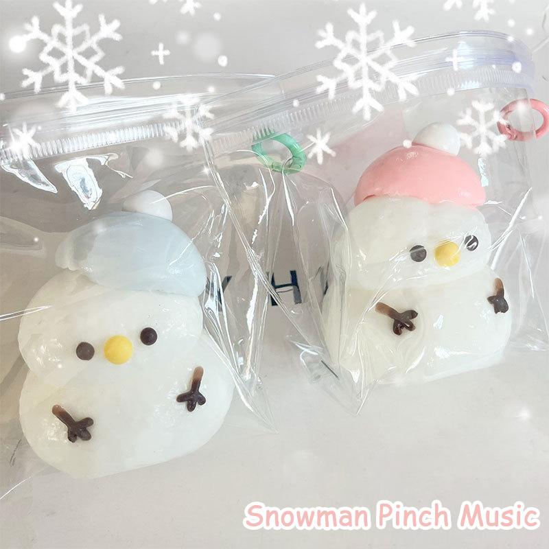 

Creative Cute Snowman Pinching Squeeze Slow Rebound Toys Mud-Feeling Soft Relief Relax Toys Sticky Funny Decompression Toy Gifts синий