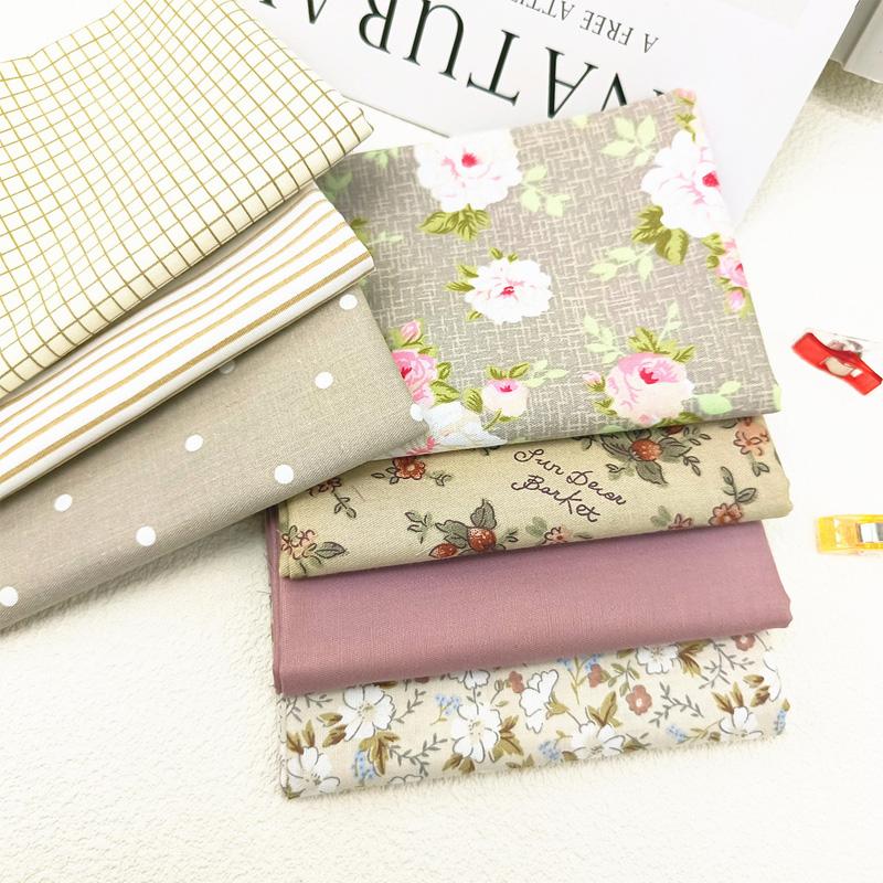 7pcs PreCut Fabric Clothing Crafts Floral DIY Fabric Bundle Patchwork Sewing Sewing Supplies Cotton