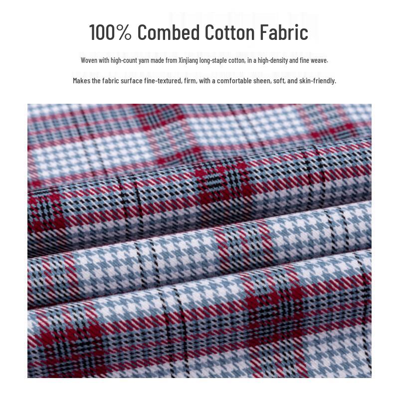 Chemise à manches longues 100% coton du Xinjiang pour homme Luomeng