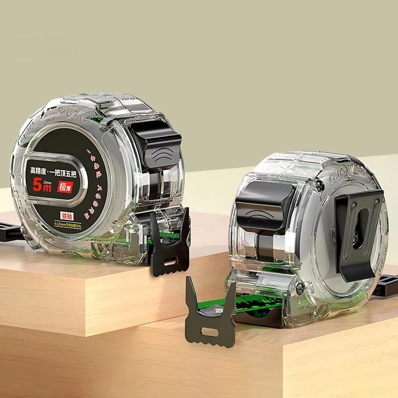 5/7.5/10M Self-Locking Tape Measure Fluorescent Tape Measure High Precision Thickened Wear-resistant Drop-proof Tape Measure