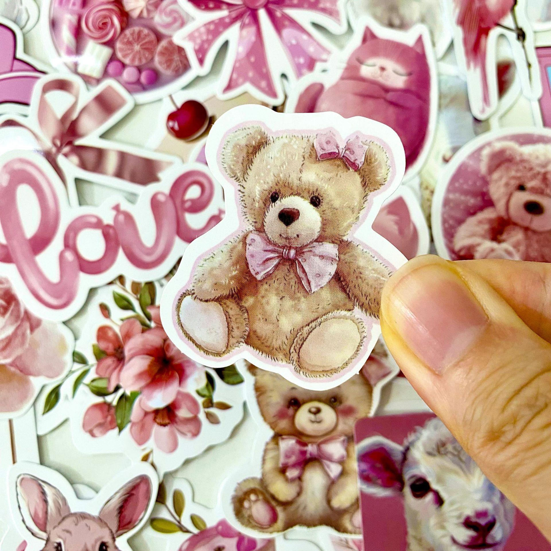 

50 листов розовых книжных стикеров-дудлов - Тема чтения и гитары для блокнотов и чемоданов