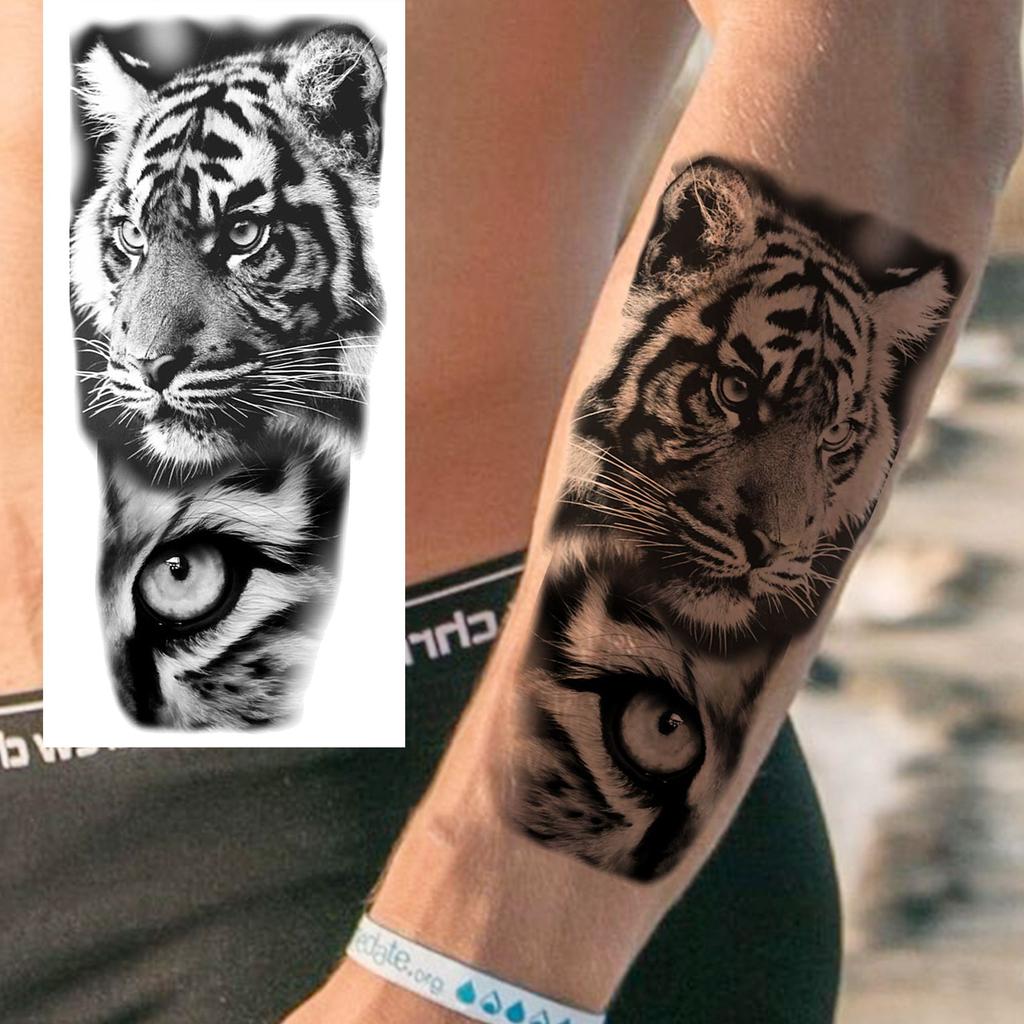 1 Sheet Fashion Dragon Temporary Tattoos For Men Adults Women Forearm Arm Leg Waist Tattoo Sleeve Sticker Disposable Decoration