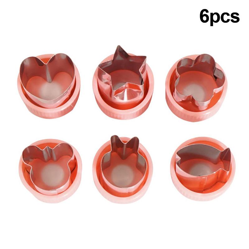 6/9 st Portabla Matlagningsverktyg Grönsaksskärare Plast Handtag Rostfritt Stål Frukt Skärform Köksredskap