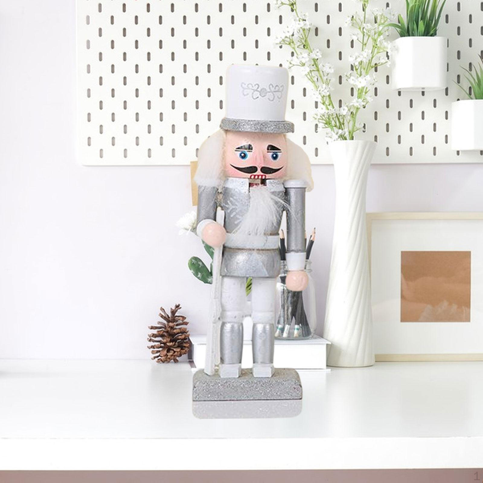 Wood Nutcracker Soldier 3Pcs Kit Christmas Figures 15cm Tall Hand Painted Traditional