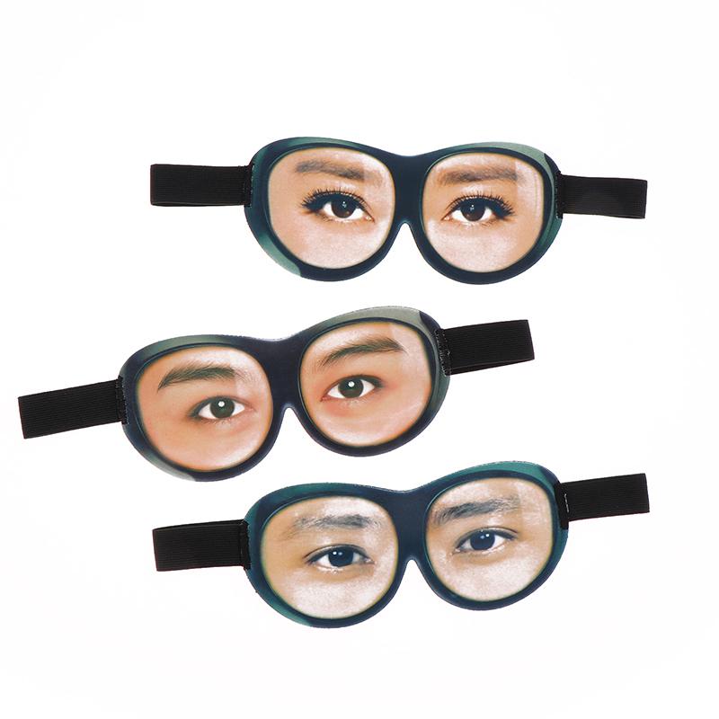 Máscara de Dormir 3D Engraçada de Olhos Abertos Sombra para os Olhos 3D Paródia Estereoscópica Sombra para os Olhos Macia de Viagem Venda Criativa Sombra para os Olhos Auxílio para Dormir