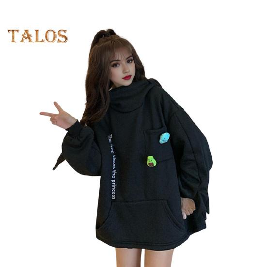 

Унисекс Осень Зима Толстовка с капюшоном в форме лягушки Молния Капюшон Утолщенный плюш Теплый Вышитые буквы Большой карман Длинные рукава Пара Поездки на работу На Открытом Воздухе Отдых M чёрный