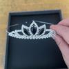 Sparkling Crystal Rhinestone Princess Crown Hairband for Girls - Elegant Wedding Headdress