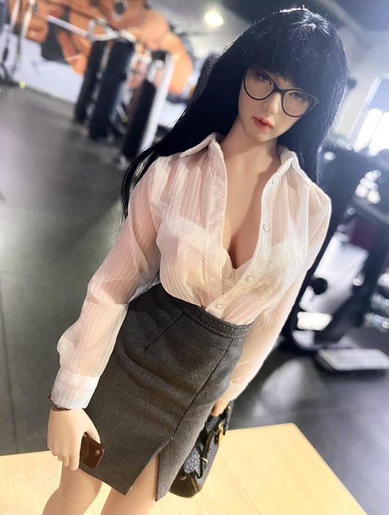 Figure OL Office Beauty Sexy Transparent Leotard Shirt Pants head and shoes not [TOYBARJAPAN] 1/6 Accessories/White (Body, included)