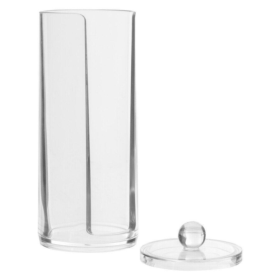 Selena Cotton Pad Dispenser Transparent With Cover Bathroom