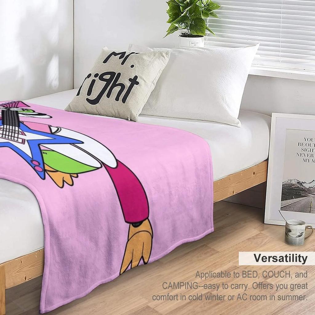 Glamrock Chica Throw Blanket Multi-Purpose Decorative Throw Blanket Summer Bedding Blankets