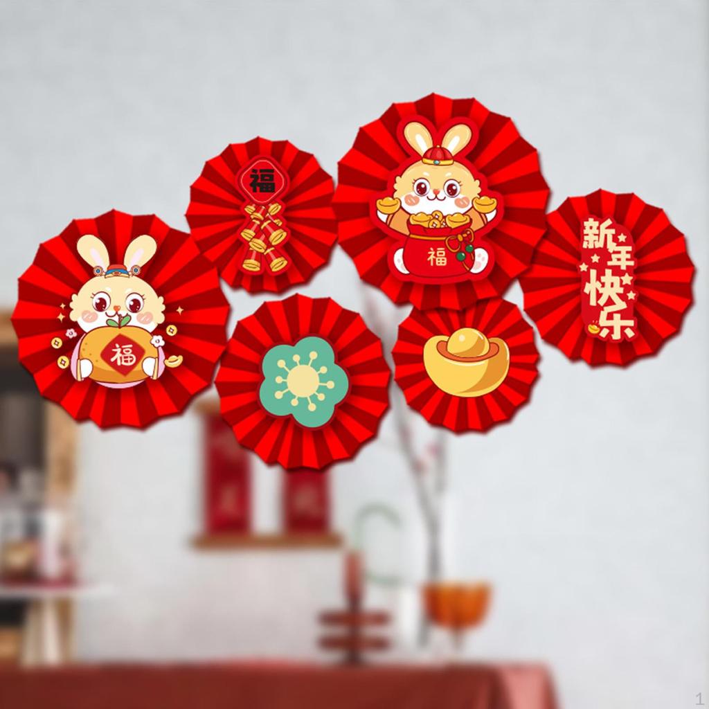 Chinese Decoration Home Decorations Red Paper Flowers Fan for