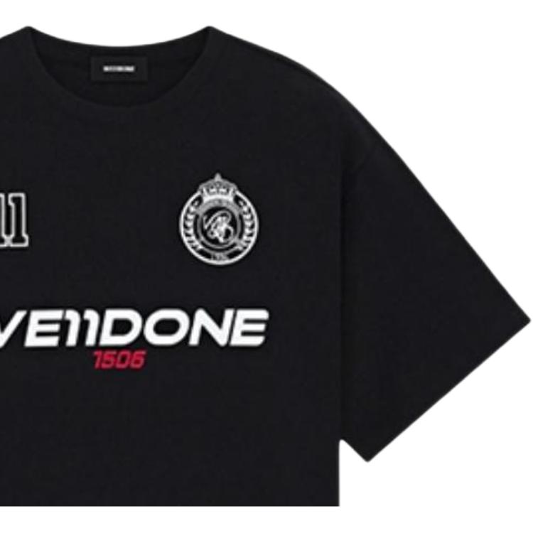 We11done Ss26 Letter Logo Loose Short Sleeve T-Shirt Unisex T-Shirts WD-TT2-26-955-U-BK