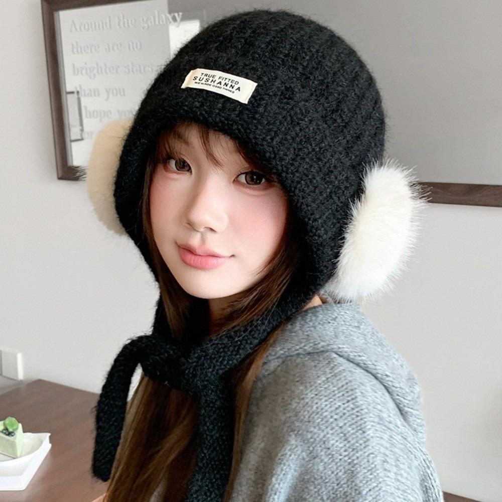 Keep Warm Ear Protection Hat Thickened Beanie Hat Fashion Women's Hat Women