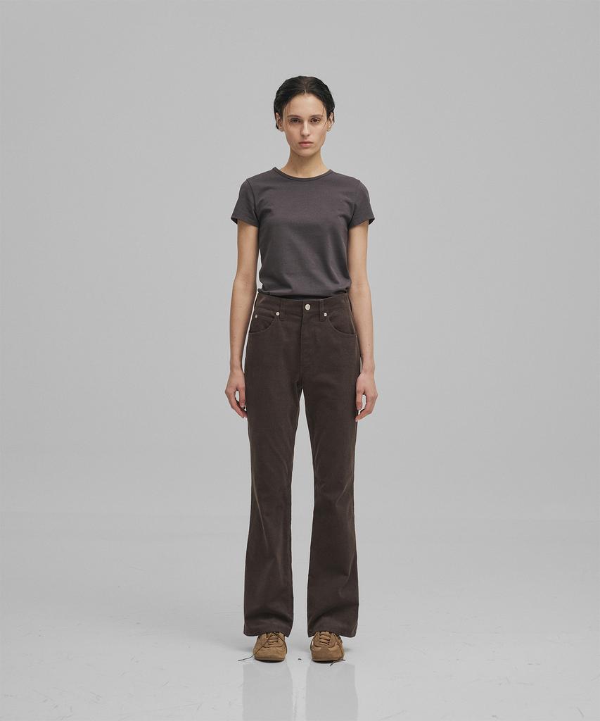 ANOTHER OFFICE WOMEN W. Stretch Slimfit Tee (Charcoal)