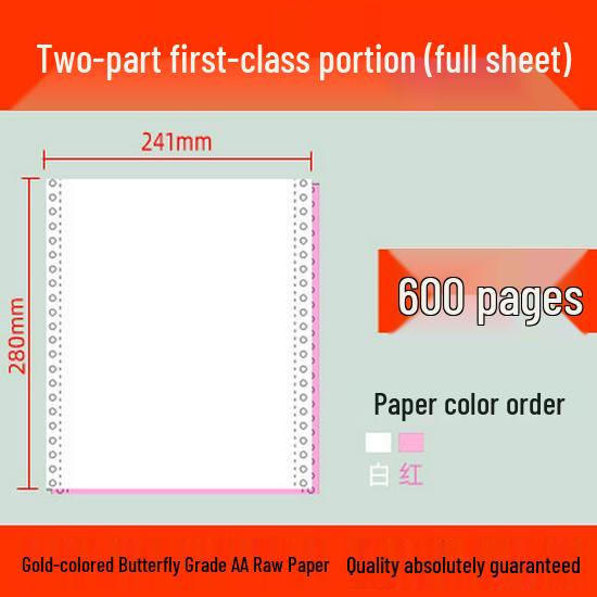 Pinfeed Computer Paper: Single, Two, Three, Four, Five-Part & Two-Part with Equal Divisions, Invoice List
