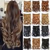 Extensions Hair Women Wavy Long High Tempreture Fiber Synthetic Hairpiece 45cm