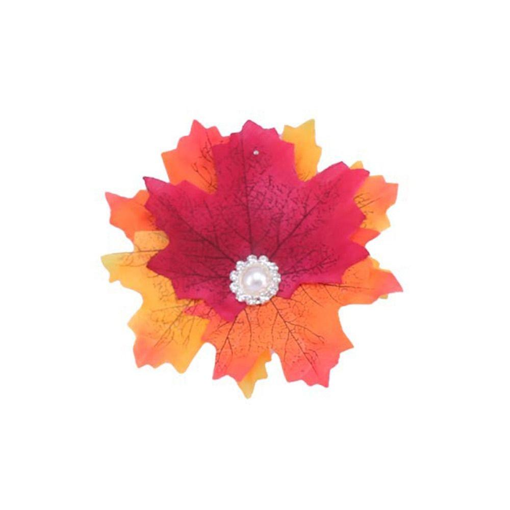 Maple Leaves Princess Dress with Hairpin Thanksgiving DayDress Fashion Dance Costumes  Dance
