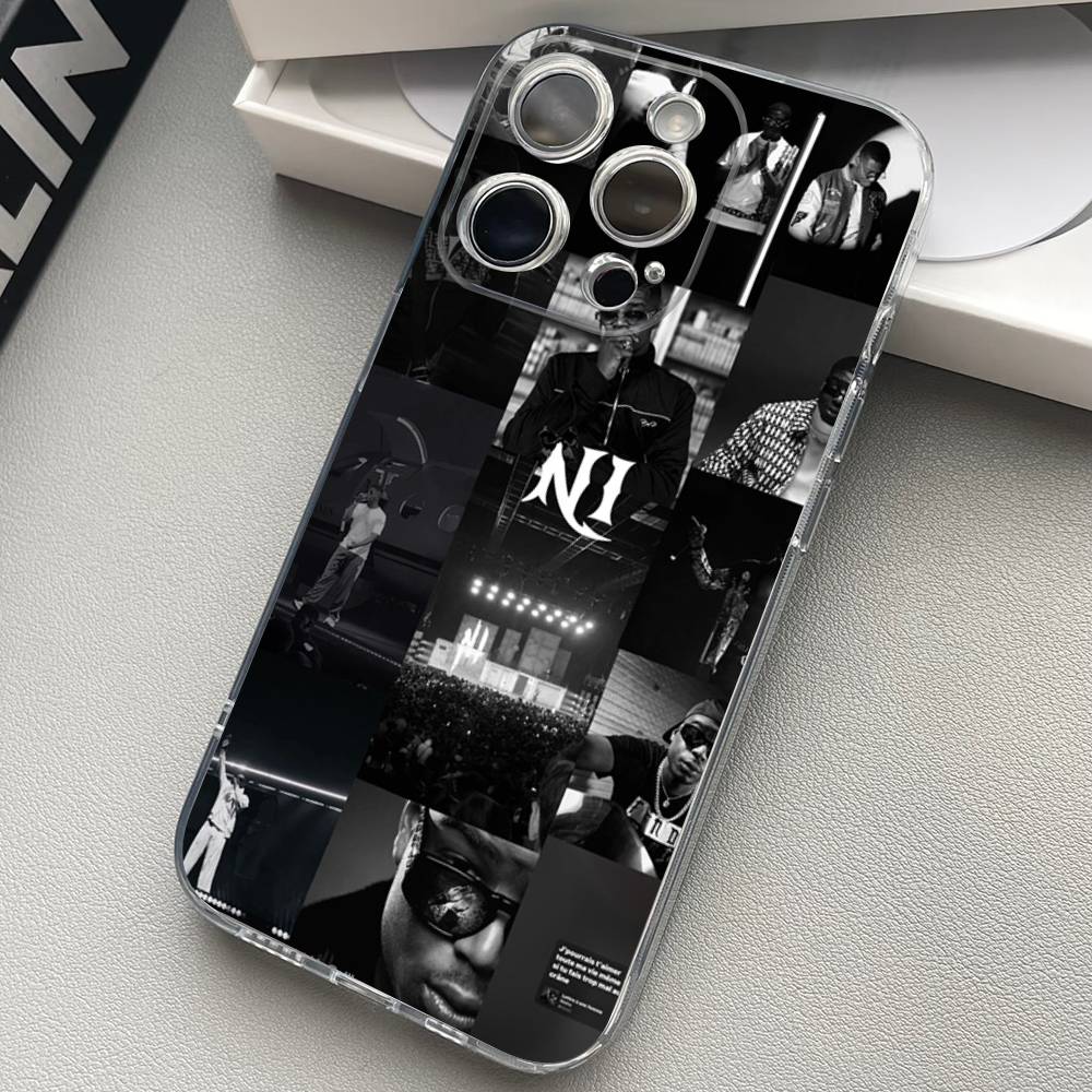 

Rapper N-Ninho NI Transparent Back Phone Case For iPhone 17 16 15 13 12 11 14 Pro Max Mini Plus Silicone Bumper iPhone 14 pro