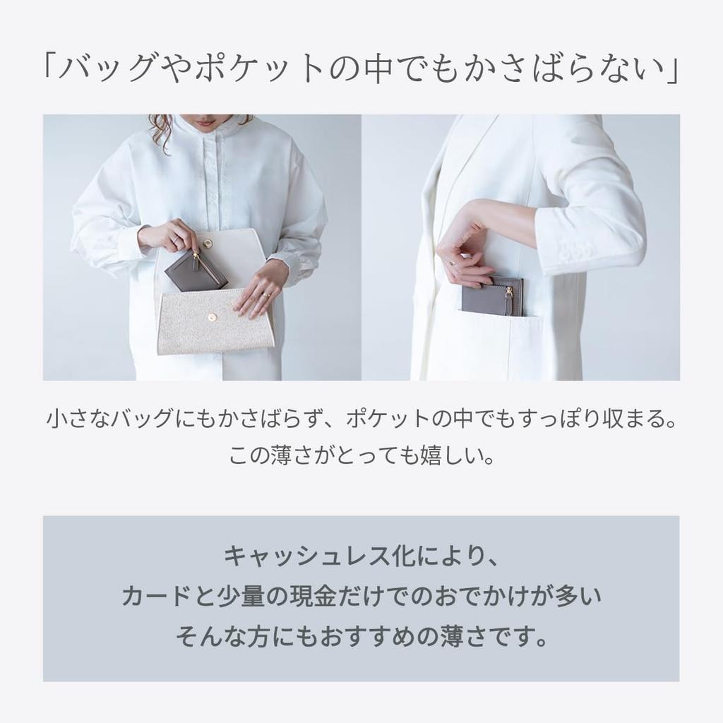 RafiCaro Slim Bifold Wallet for Large Cowhide Popular YKK Mini Olive Women, Capacity, Compact, Slim, Leather, Zipper, Wallet,