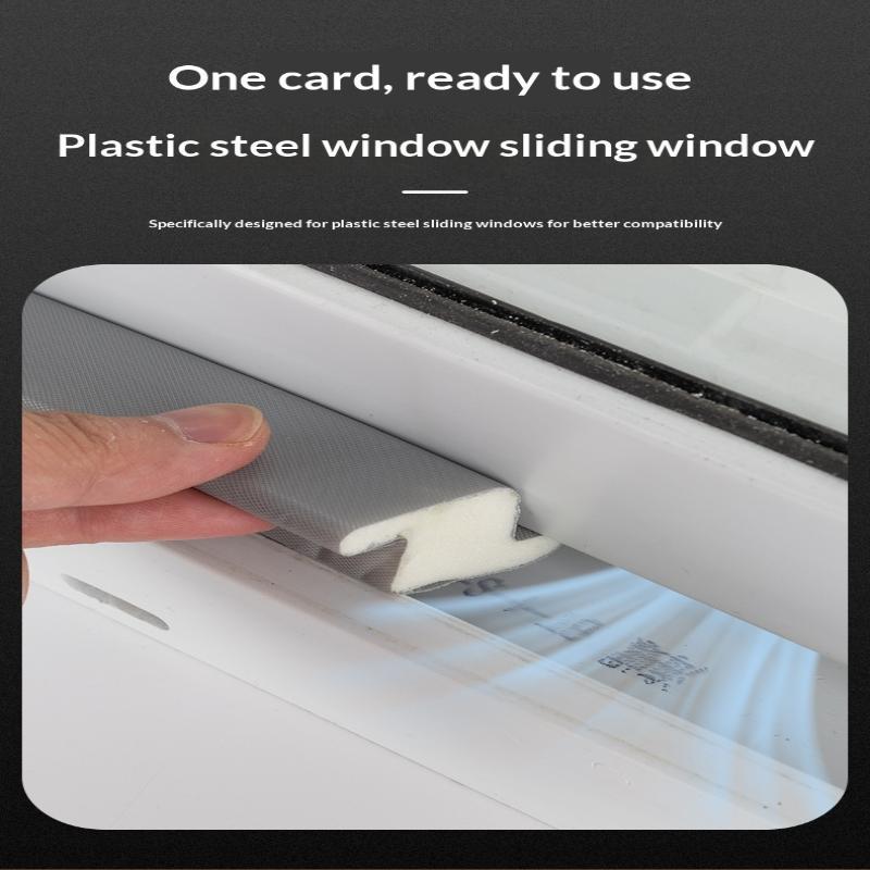 Seal Strip Set Windproof Soundproof Dustproof Self Adhesive Weather Stripping for Sliding Windows Doors Home Office Use