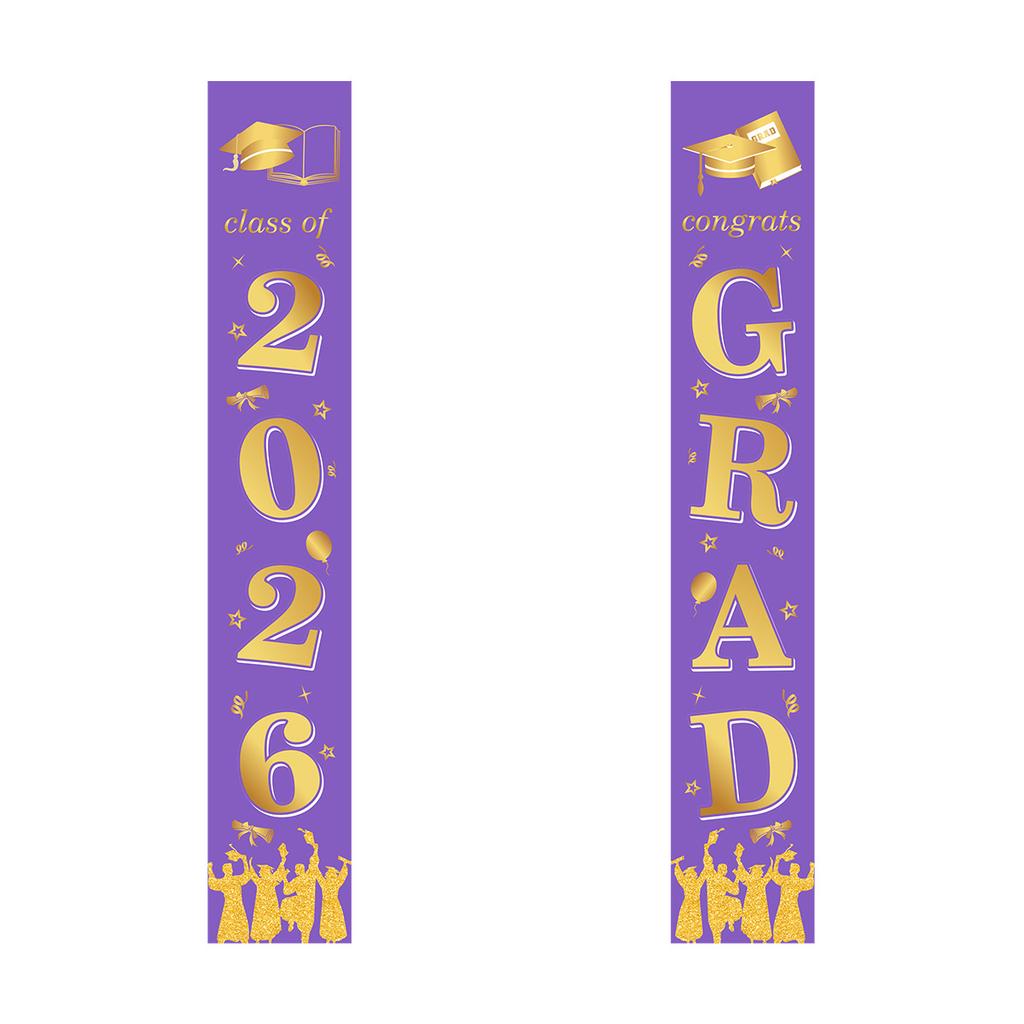 Graduation Season Theme Party Decoration Door Curtain Pendant Graduation Ceremony Arrangement Polyester Cloth Couplet